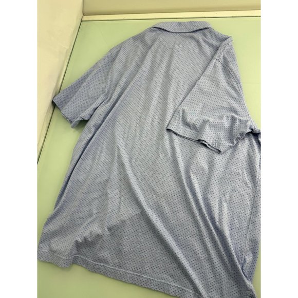 Peter Millar Crown Soft Men Golf Polo Shirt Short Sleeve Blue Polka Dot Large L - Picture 5 of 6